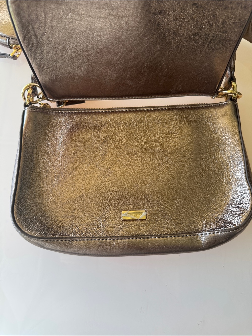 THREE BAGS!!! G by Giuliana Metallic Bronze Multiset Crossbody-Shoulder-Pouch - Picture 2 of 11